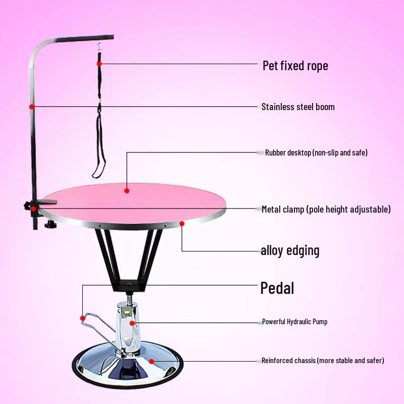 Pneumatic Rotating Hydraulic Grooming Table for Small to Medium Dogs & Cats
