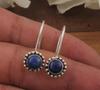 Lapis Lazuli Women Drops Earring Handmade Designer Earring Gift For Her Silver Jewelry Minimalist Earring 925 Silver Earring