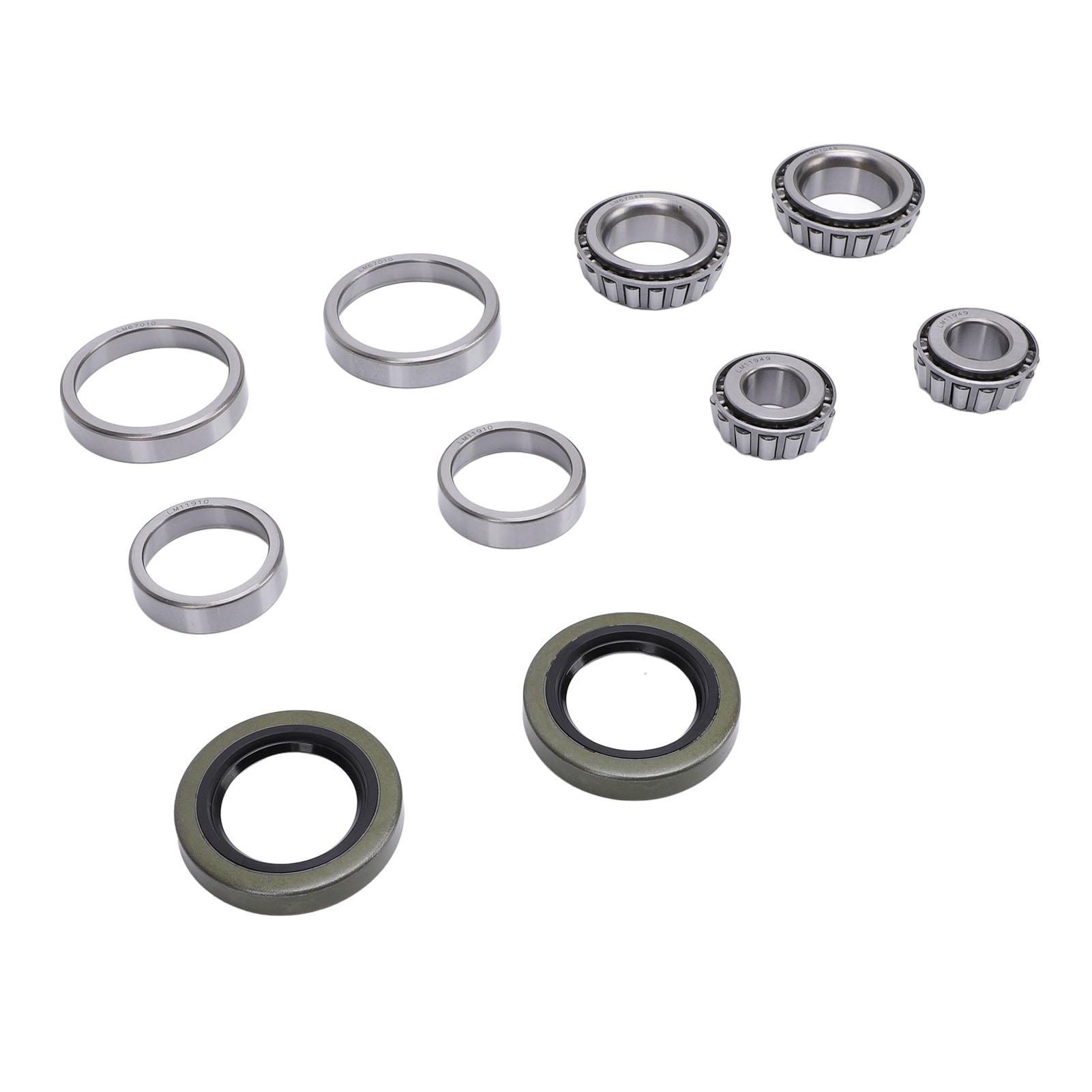 

2 комплекти підшипникового комплекту маточини колеса причепа із захисником Професійний LM11949 LM11910 для осей 1 1/4 дюйма 3/4 дюйма