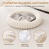 Warm Round Donut Cat Bed Ultra Soft Plush Pet Nest Cozy Deep Sleep Bed for Small Medium Cats Dogs Pet Supplies