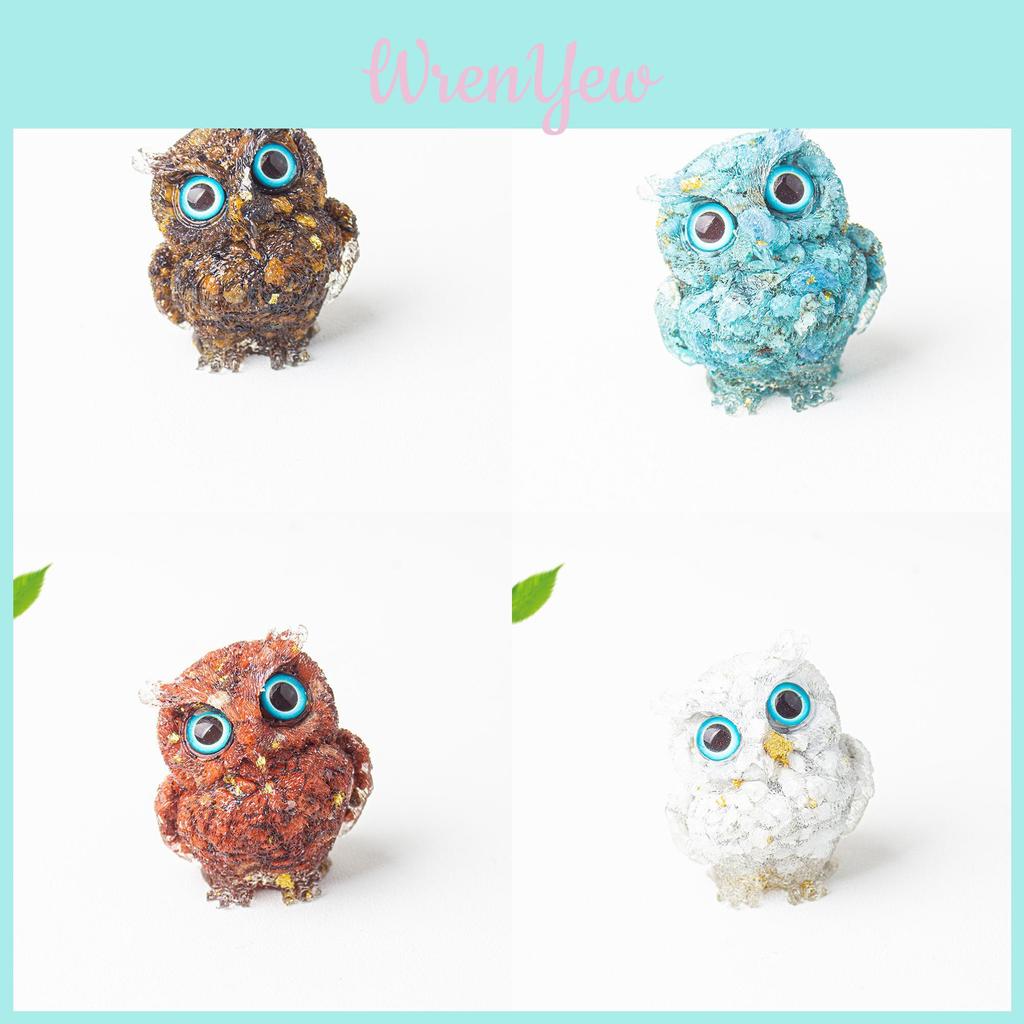 Crystal Resin Owl Figurine For Home Office Decor Gift For Friends And Family