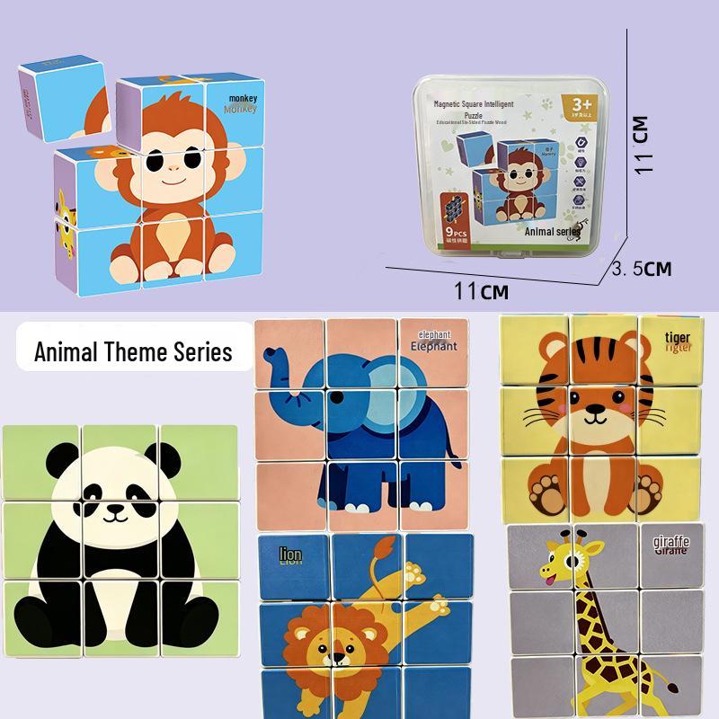 Large 9th Order Magnetic 3D Cube Puzzle (3cm) - Strong ABS Six-Sided Building Blocks