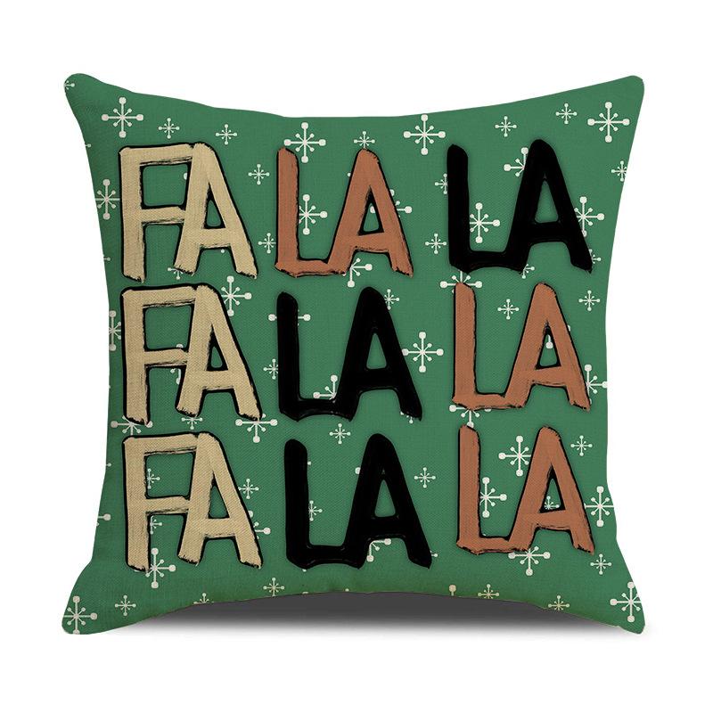 Christmas Pillow Cover Car Decoration Linen Print Pine Pillow Living Room Sofa Pillow Cushion