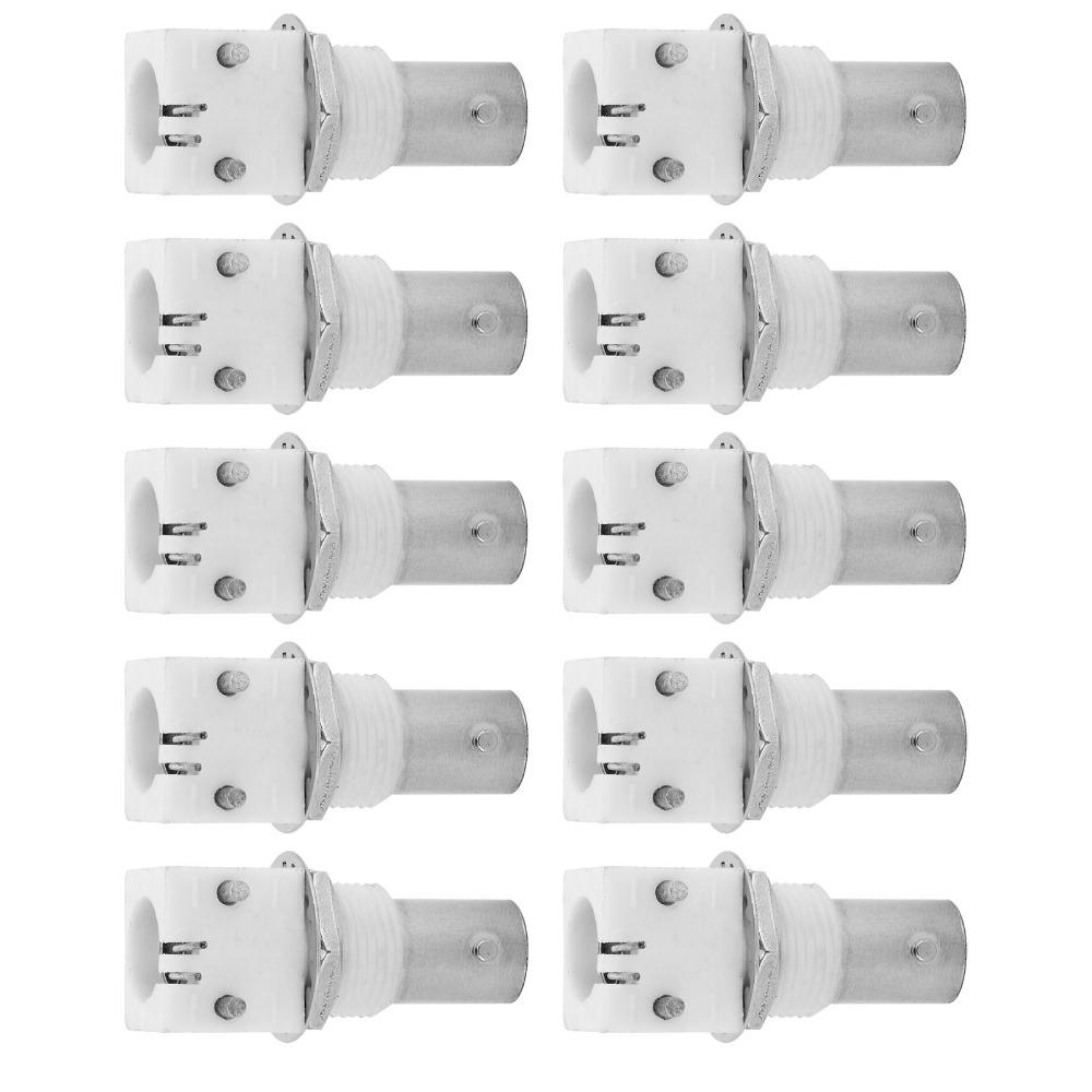 10 Pcs 90 Degree BNC Female Socket PCB Mount Coaxial Connector BNCQ9 Adapter  Electronic Component