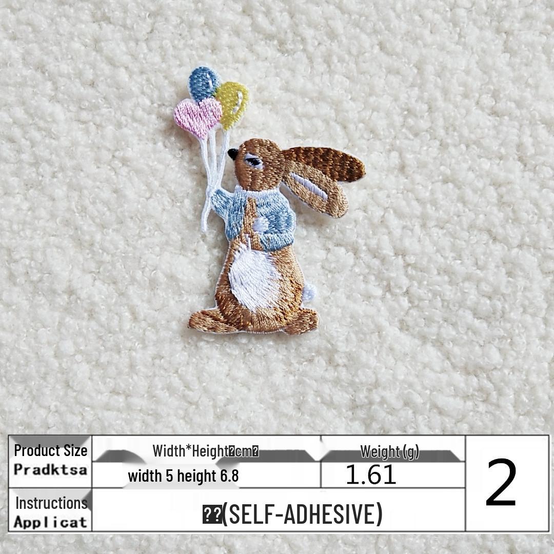 

Очаровательная вышитая нашивка с кроликом для чехла телефона или одежды для DIY-декора