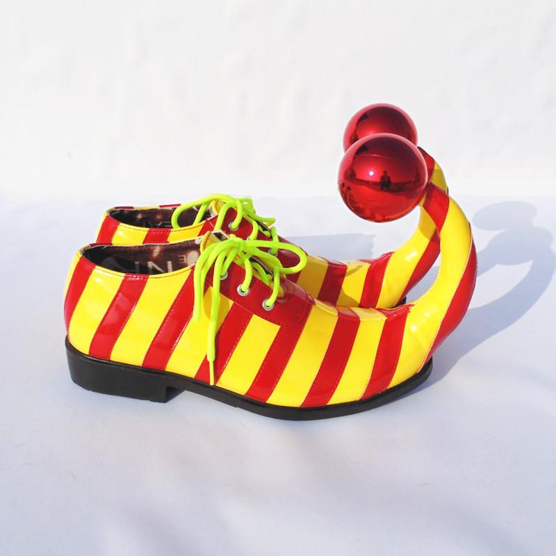 Костюм на Хэллоуин Костюм для косплея Смешной клоун Магическое шоу Фестиваль Взрослые Дети Круглая голова смешной Клоун Праздничная обувь 38