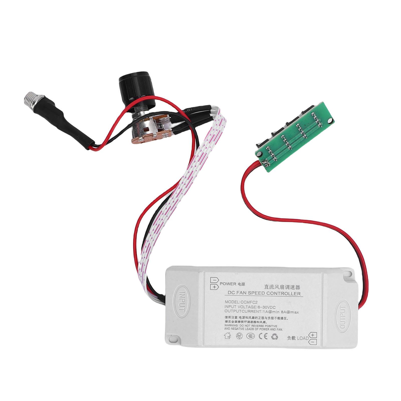 

Fan Speed Controller 2 3 4 Wire 4 Pin Interface Manual Fan Water Pump Speed Regulator