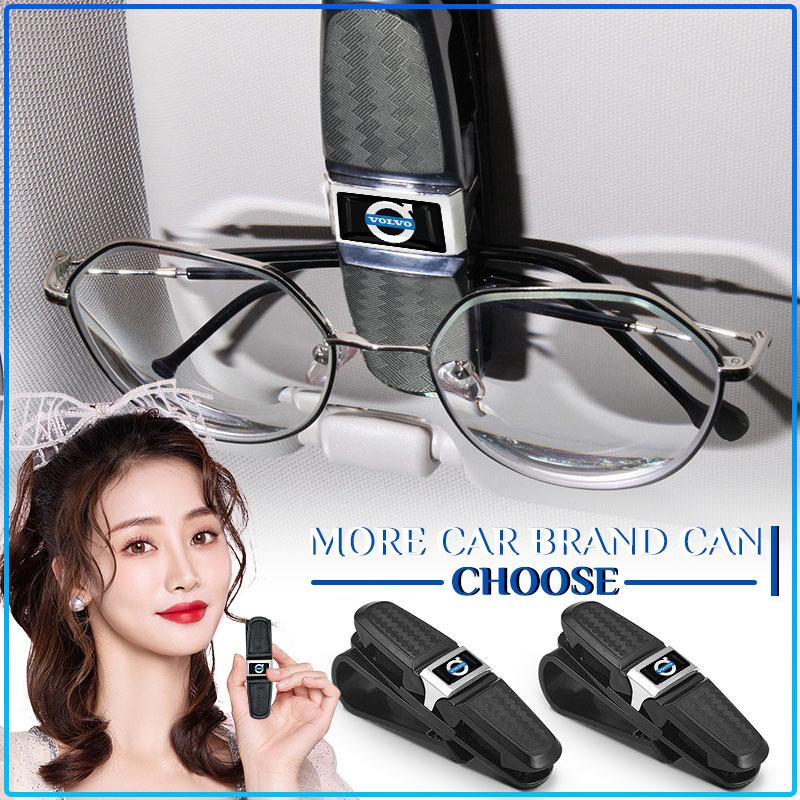 Auto Logo Car Sun Visor Glasses Box Universal Sunglasses Clip Card Ticket For Volvo Xc90 S60 S80 Xc60 Xc70 Xc90 Fh V50 S40 C30