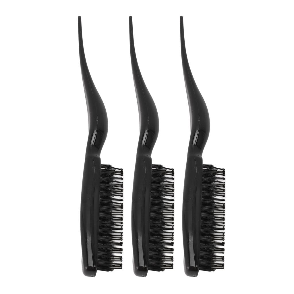 3Pcs Tsing Hair Brush Ergonomic Handle Portable Tsing Brush Rat Tail Comb for Home Travel