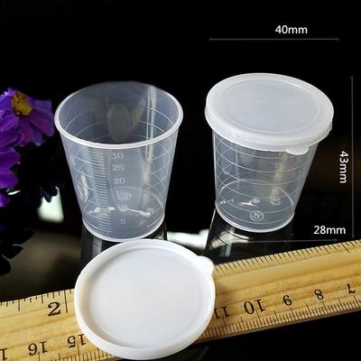 10x 30ml Medicine Measure Cups And Lids Gallipots Craft Glue Paint Pots Sample