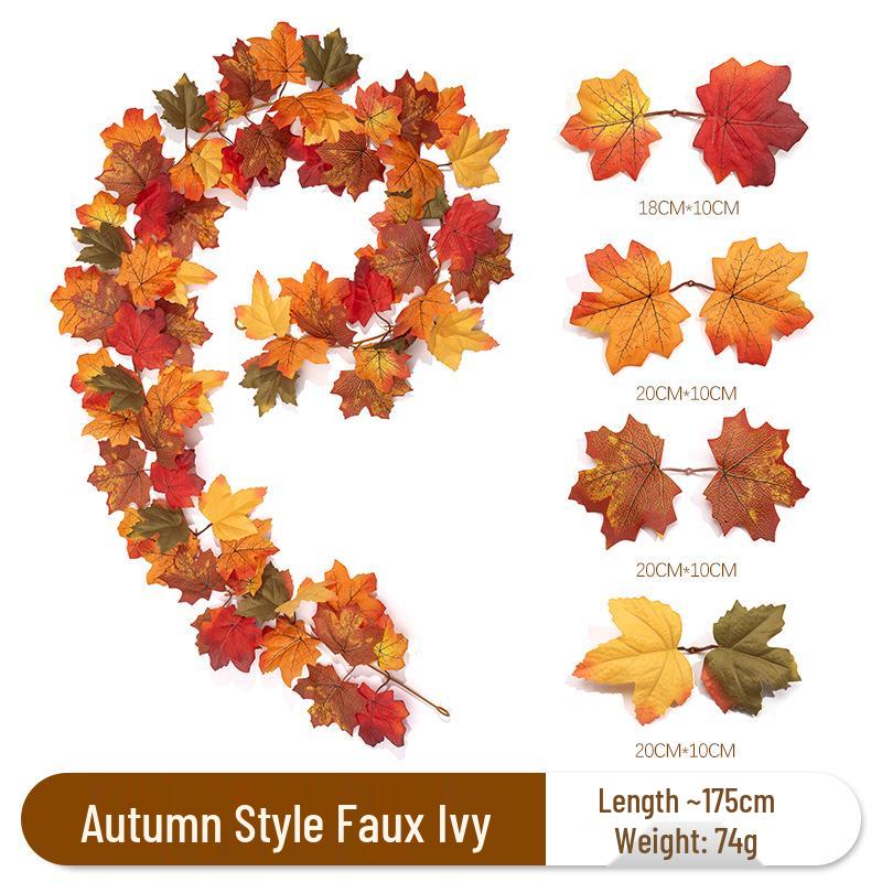 Halloween Maple Leaf Vine Wall Hanging for Christmas and Harvest Festival