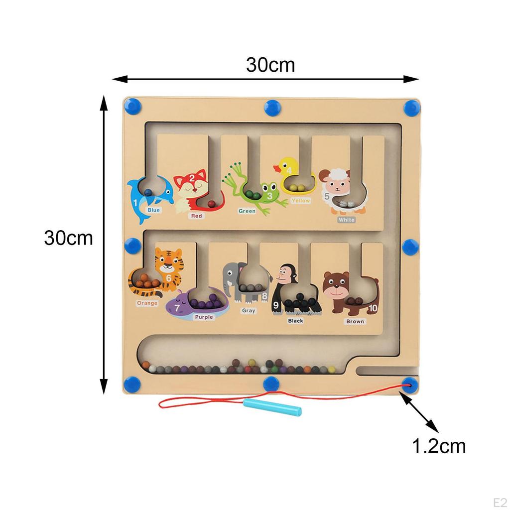 Montessori Wooden Maze Puzzle Game Board Education Toys Preschool Activities Animal