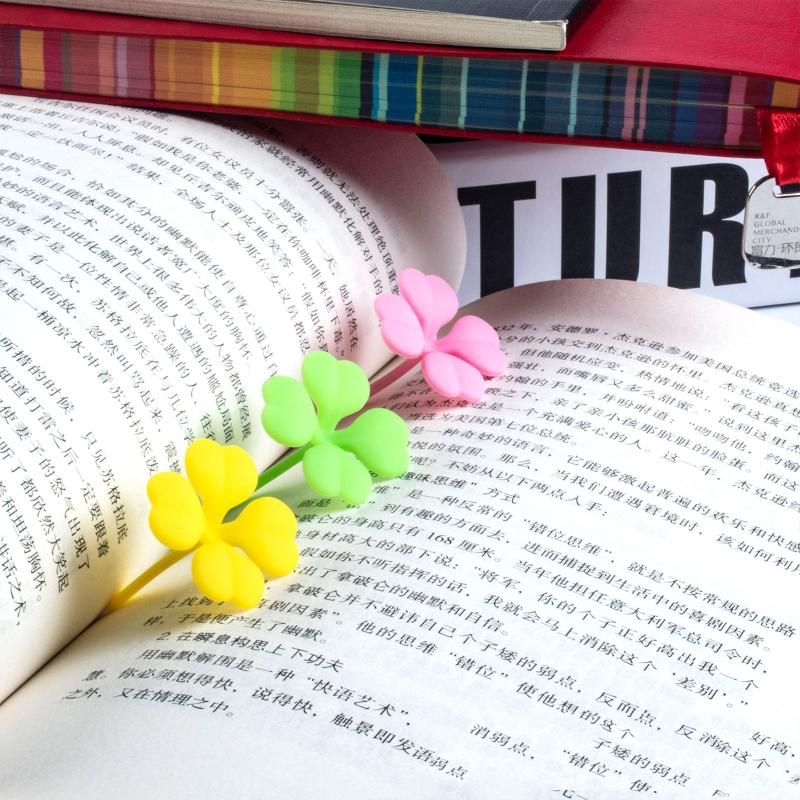 Mini Clover Book Page Marker Stationery for Teachers Students Classroom Rewards