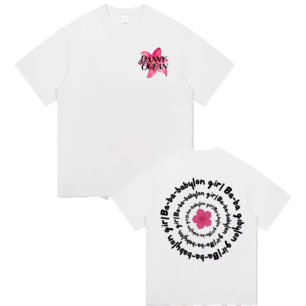 Singer Danny Ocean Babylon Girl Tour 2026 Fans Gift T Shirts Unisex Women Summer Fashion Harajuku Vintage pure Cotton Tshirt