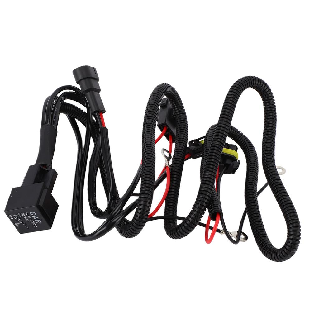 LED Light Bar Wiring Harness Kit 40A 2 Plugs 9006 Fog Light Wiring Harness Relay Kit for Vehicles