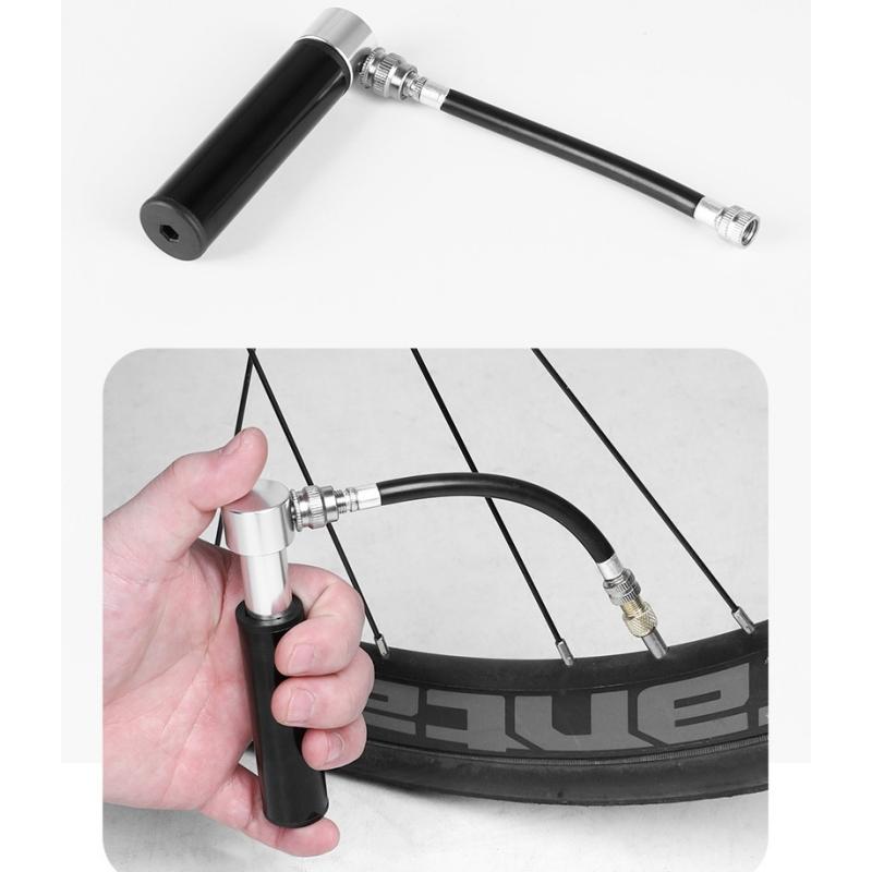 Aluminum Alloy Portable Mini Bike Pump Hand Air Inflator Lightweight Design for Fast Cycling Tire Inflation Outdoors