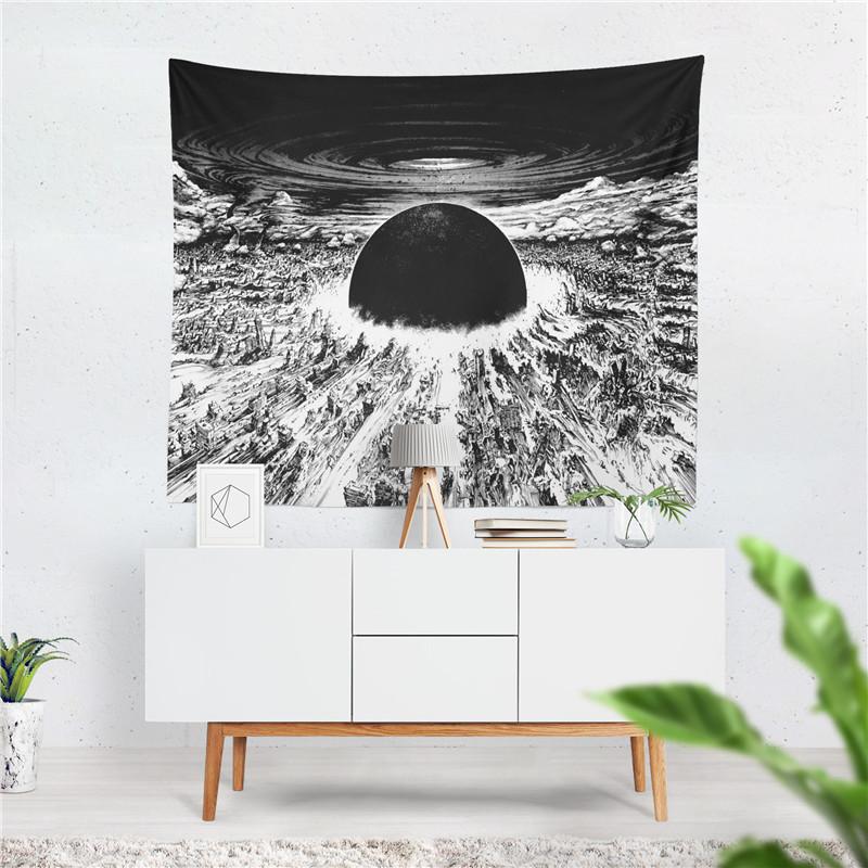 Aertemisi Akira Cyberpunk City Esplosione Manga Anime Giapponese Arazzo da Parete Arte per Camera da Letto Soggiorno Decorazione Festa