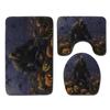 Halloween Shower Curtain Floor Mat Combination Four-Piece Set Kitchen Absorbent Non-Slip Carpet Bedroom Door Mat