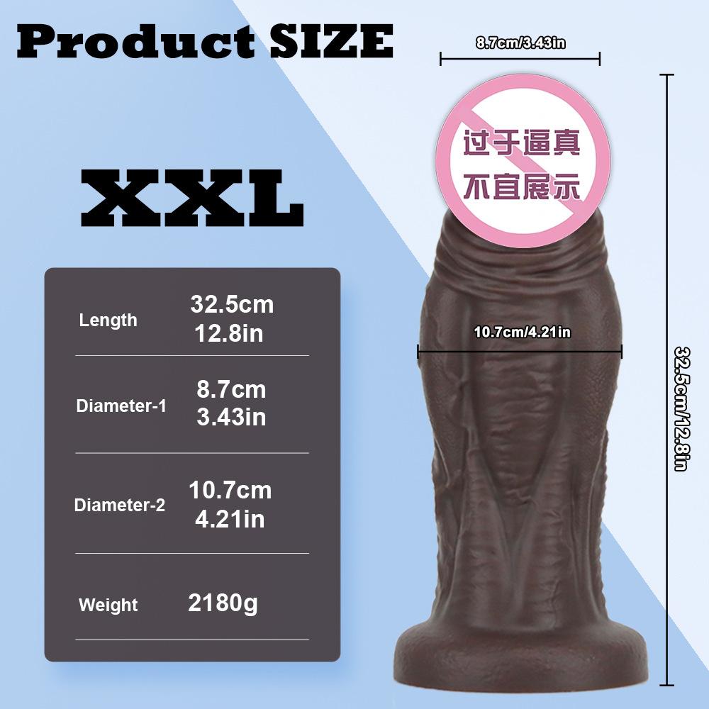Black Diamond Extra Large Thick Fake Penis Silicone Soft Alien Simulation dildo Anal Plug Expander Majiao Alternative Sex