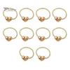 Non-damaging Hair Elastic Rope 10Pcs Super Soft Fabric Heart-Shaped DIY Hairstyle Accessories Ties Holiday Decorations