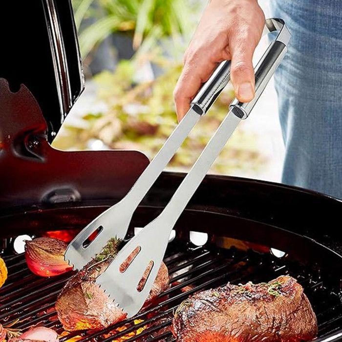 Küchenzange aus Edelstahl für Grill und Plancha