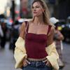 Women's Sexy Fishbone Bustier Camisole - Slimming Waist Zipper Bandeau Top