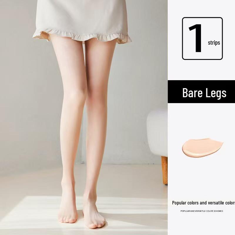 Women's Anti-Snag Durable Nude Stockings - Natural Look, No-Roll Pantyhose