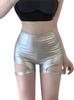 Sexy Mädchen Hohe Taille Shorts Eng Wickel Hüfte Sporthosen Lässige Hosen Damen Wickel Gesäß Silbernes Band Ausgeschnitten Cl4I Sexy