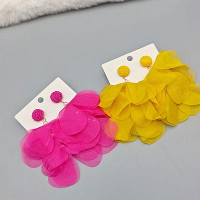Hand-Woven Rattan Pearl Mesh Earrings for Women - High-End, Fashionable Vacation Style Drops