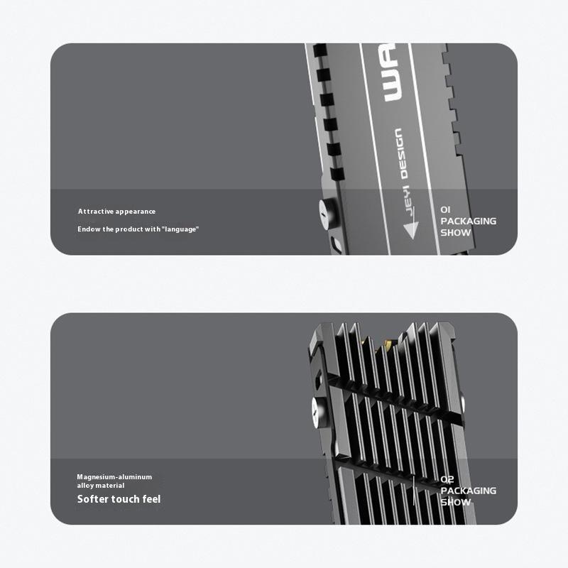 JIAYI Aluminum Alloy Heat Sink for M.2 NVME SSD Multi-Channel Cooler