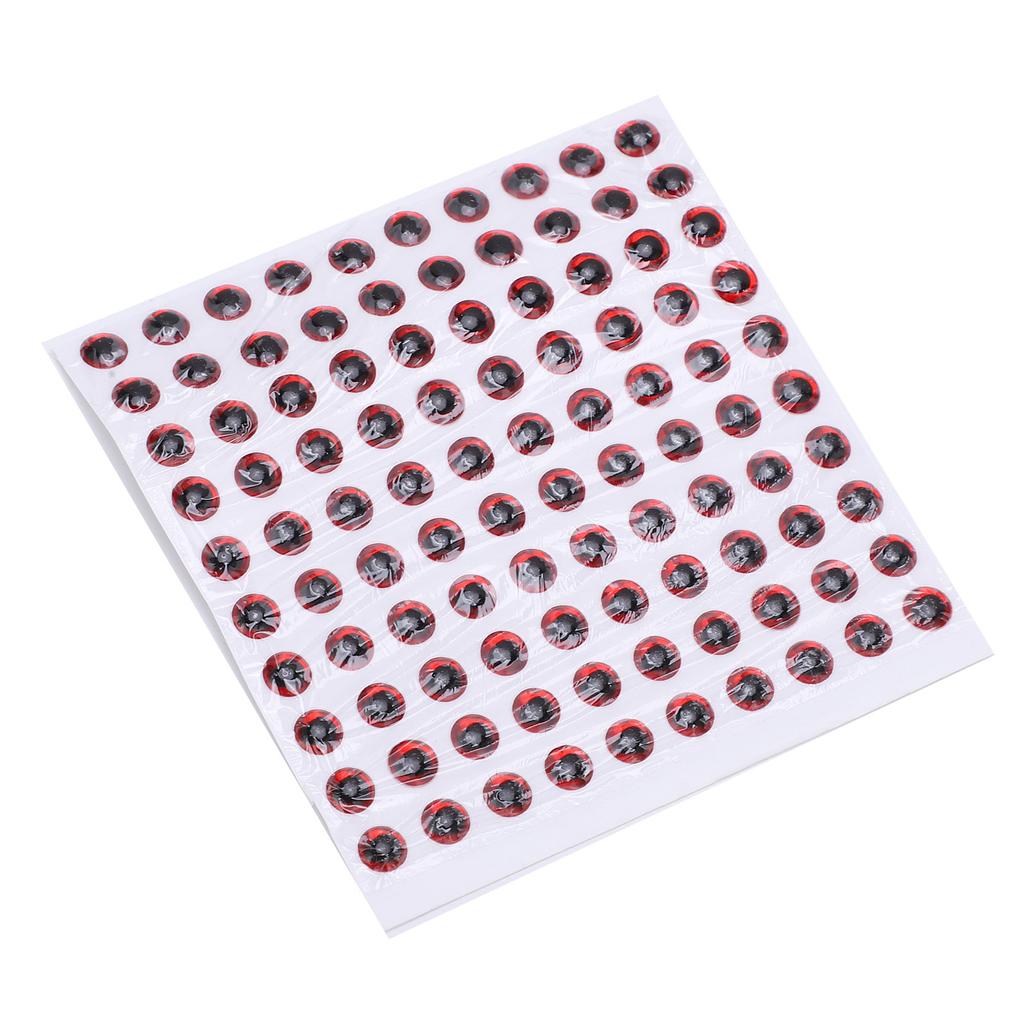 100Pcs Fish Eyes 5mm Durable 3D Round Soft DIY Lightweight Delicate Fishing Lure EyesRed