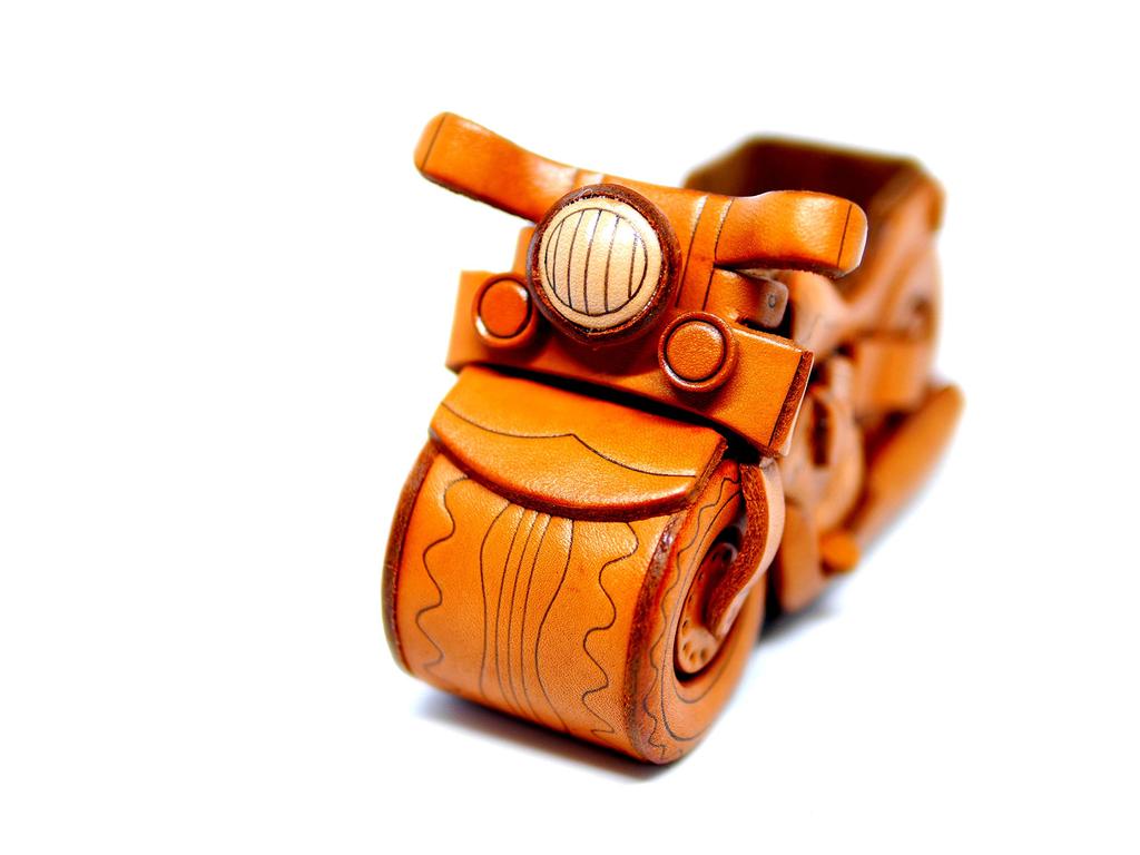 Genuine Leather Motorcycle Glasses Stand in Japan by [VANCA] [Handmade Artisans]