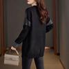 Fashionable Loose Long V-neck Sweater for Women with Mid-length Design and Plus Size
