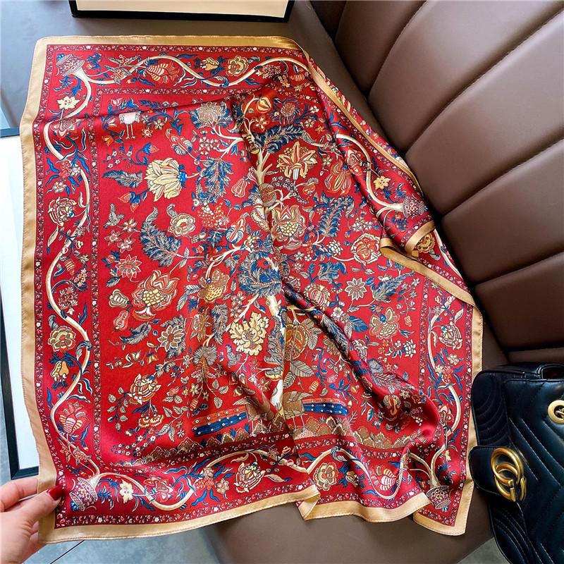 68cm Mulberry Silk Square Scarf - Spring & Autumn Fashion, Retro All-Match Accessory, Perfect Gift for Women