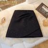Chic Pleated Sequin Wool-Blend High-Waisted A-Line Skirt - Anti-Exposure, Versatile for Autumn/Winter