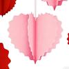 Valentines Heart Ornaments Love Shape Paper Holiday Pendant Heart Ceiling Ornaments For Valentines For Indoor Outdoor