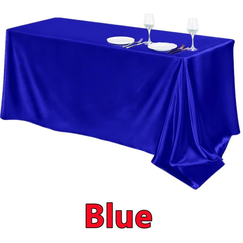 Rectangle Satin Tablecloth,Silkly Soft Solid Color Table Cover For Dining Room Wedding Party Banquet Supplies Dinner Tablecloths