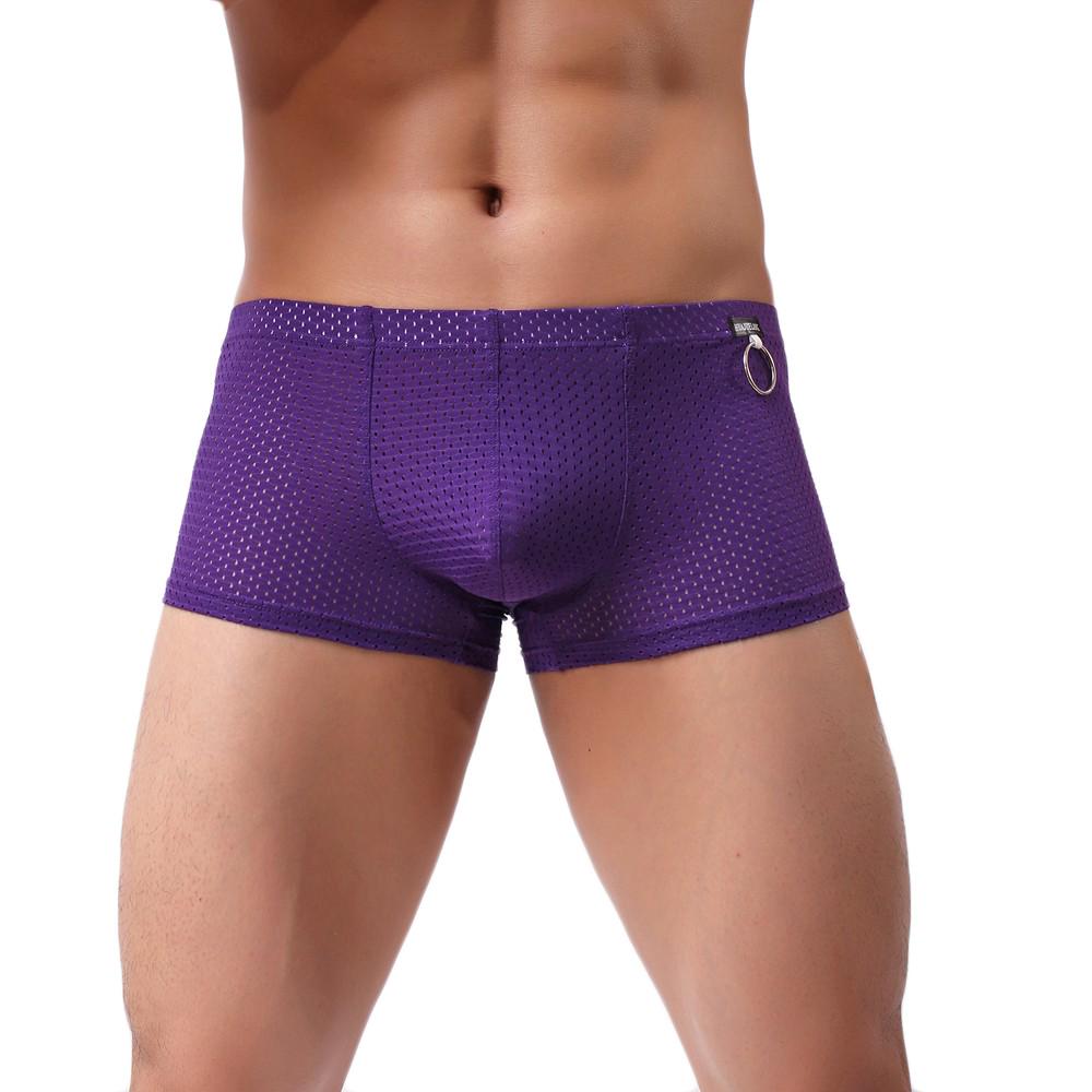 Fashion Mens Hot Sexy Mesh Underwear Sport  Brief Shorts Boxer Underpants 