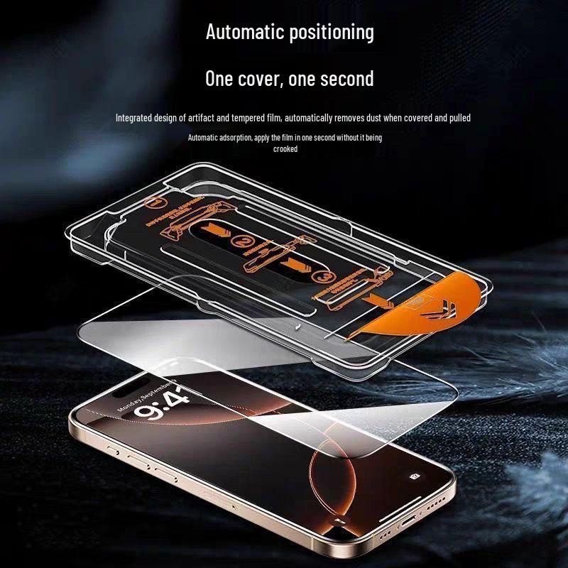 Tvrzené iPhone 14 Privacy sklo s bezprašným aplikátorem pro Apple 15 – Včetně okamžité instalace fólie