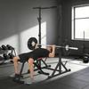 Adjustable Squat Rack With Double Support Weight Plate Holder And Pull Up Bar Steel 112 100x201 217 Cm Black