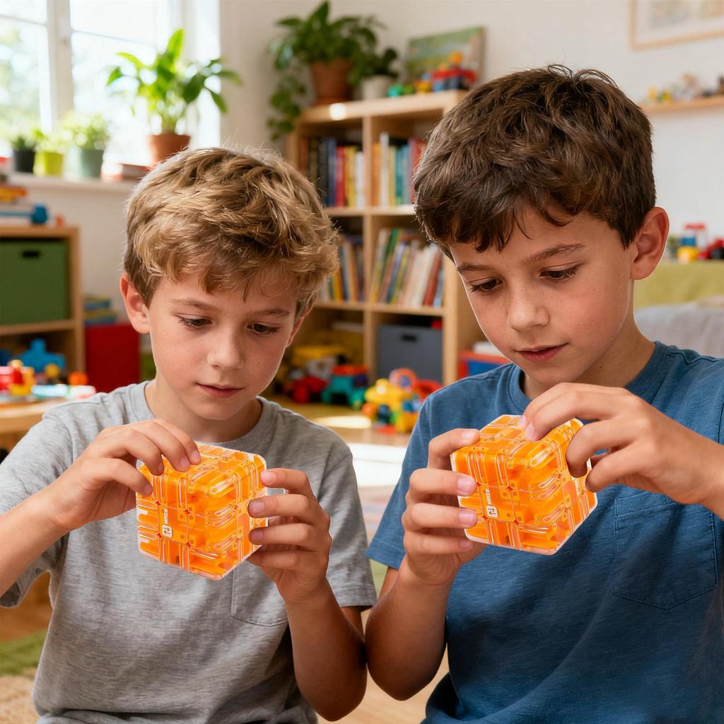 Puzzle Maze Cube 3D Large Puzzle Brain Teaser Logical Thinking Maze Cube Ball for Adults Teens Kids Boys Girls Home Travel