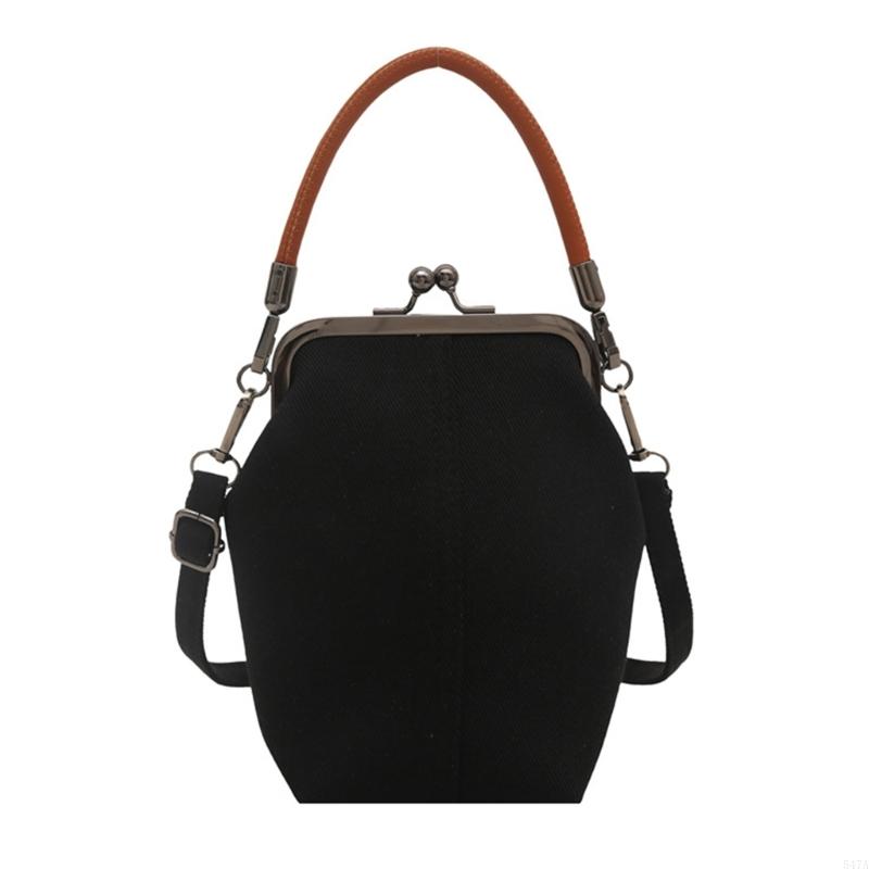 

Женская наплечная сумка с застежкой-поцелуем, сумка кроссбоди для поездок на работу, модная сумочка, стильная сумка с верхней ручкой, сумка для телефона 547A чёрный