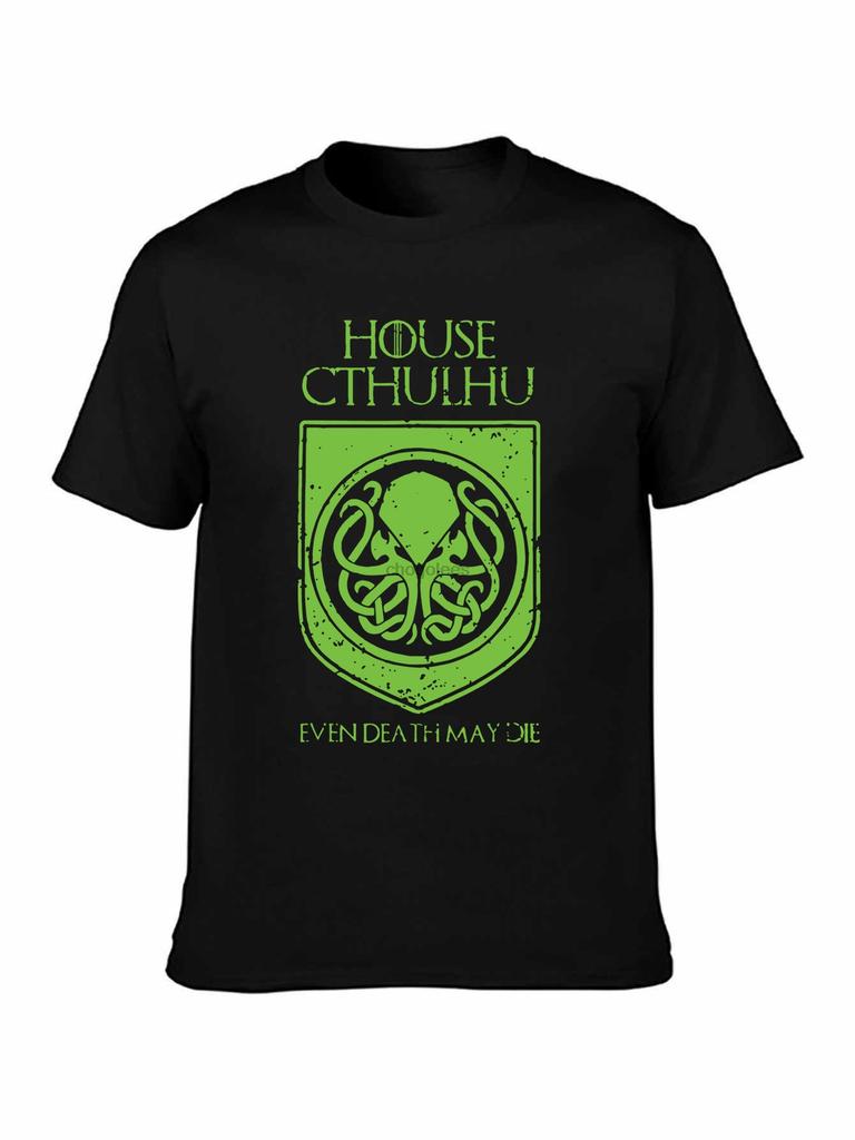 Brand House Lovecraft Phnglui Mglwnafh Cthulhu TShirt Men Short Sleeve TShirt