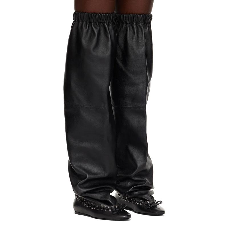 

Fashion 2025 Women Retro Tube Pointed Boots 3 cm Height Increase Low Heel Fashion Winter Boots Thigh High Boots Black Size 35-43 43 чёрный