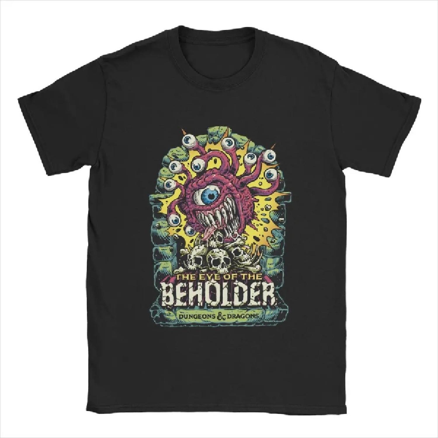 

Cool DnD Eye Of The Beholder T-Shirts for Men Crew Neck Pure Cotton T Shirt Game Short Sleeve Tees 4XL 5XL Clothes S