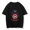 American Captain printed pure cotton shortsleeved shirt and loose roundneck Tshirt