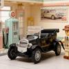 1:36 Legierung Vintage Druckguss Cabrio T Klassisches Auto Modell Pull-Back Auto Modell Miniatur Fahrzeug Replik Für Sammlung Geschenk