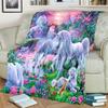 1PC Cute Cartoon Anime Animal Unicorn Blanket, Bed Cover Blanket Sofa Cover All Season Lightweight Home Office Outdoor Nap Multifunctional Blanket