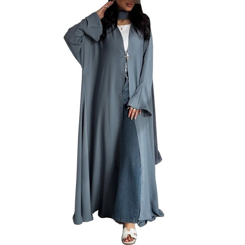 Middle East Dubai Fashion Casual Loose Cardigan Robe Dress Loose Cardigan Robe Dress