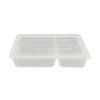 Disposable 2-Compartment Meal Box